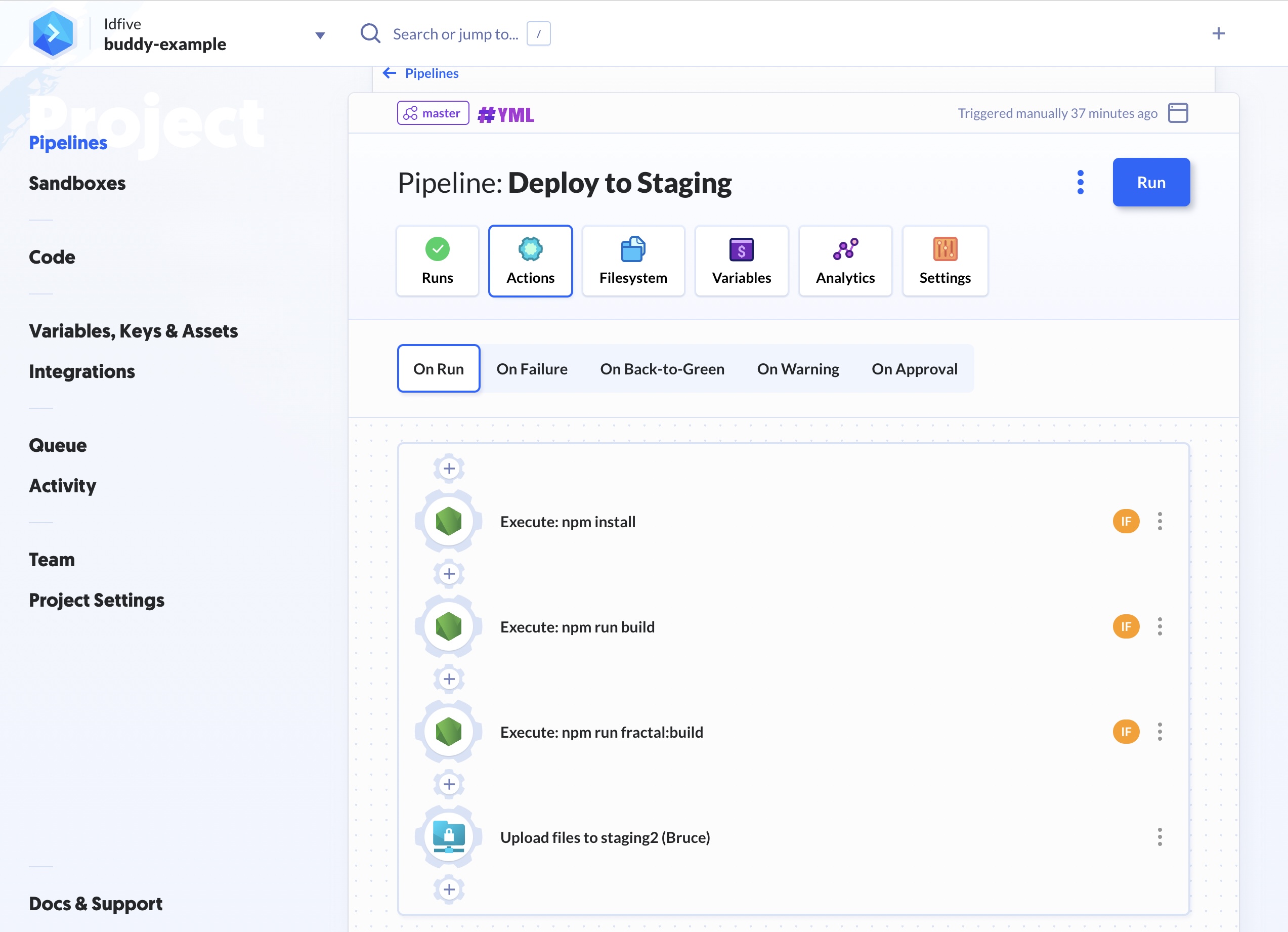 Buddy Deploy To Staging Pipeline