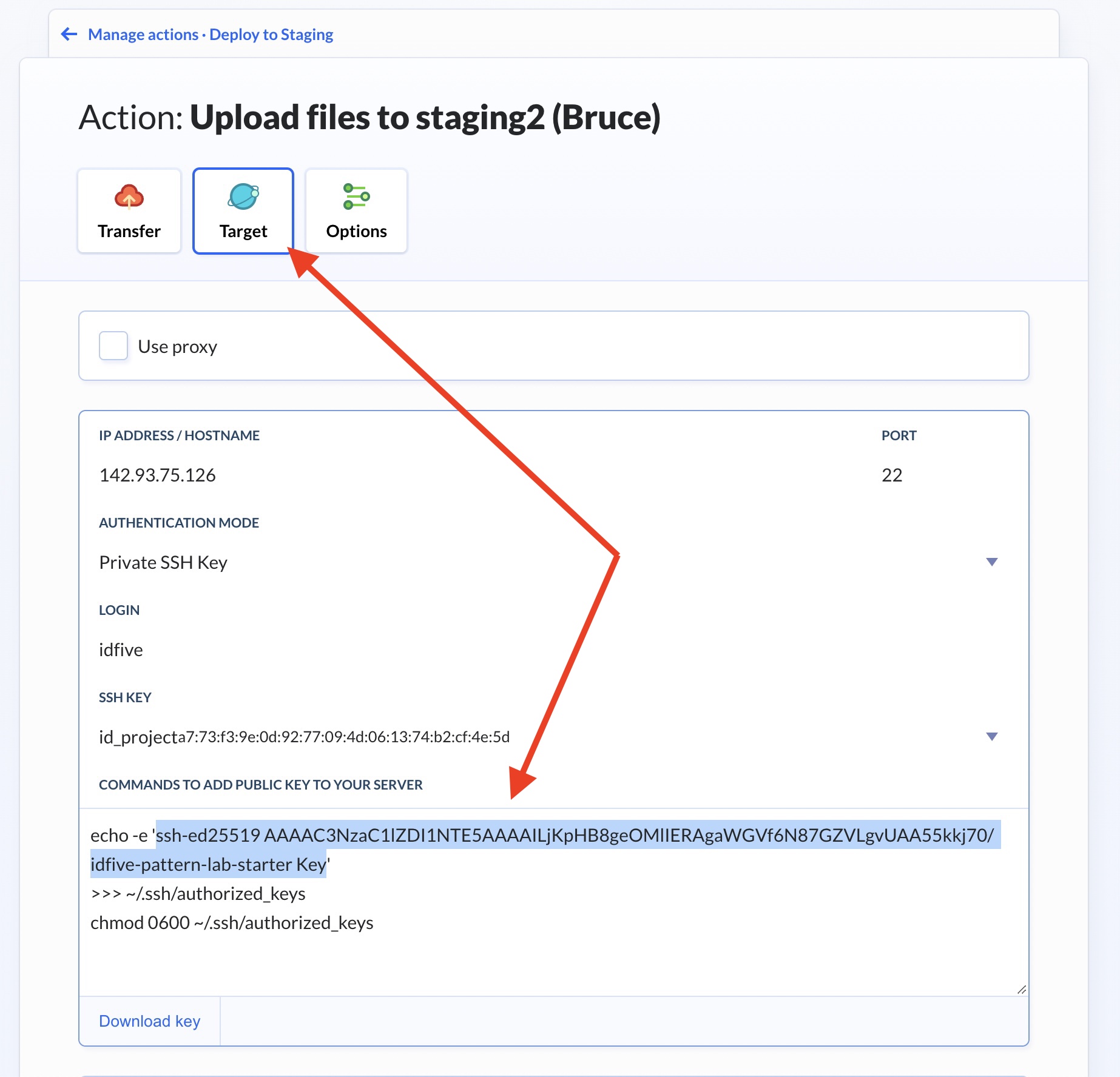 Buddy Deploy To Staging Keys