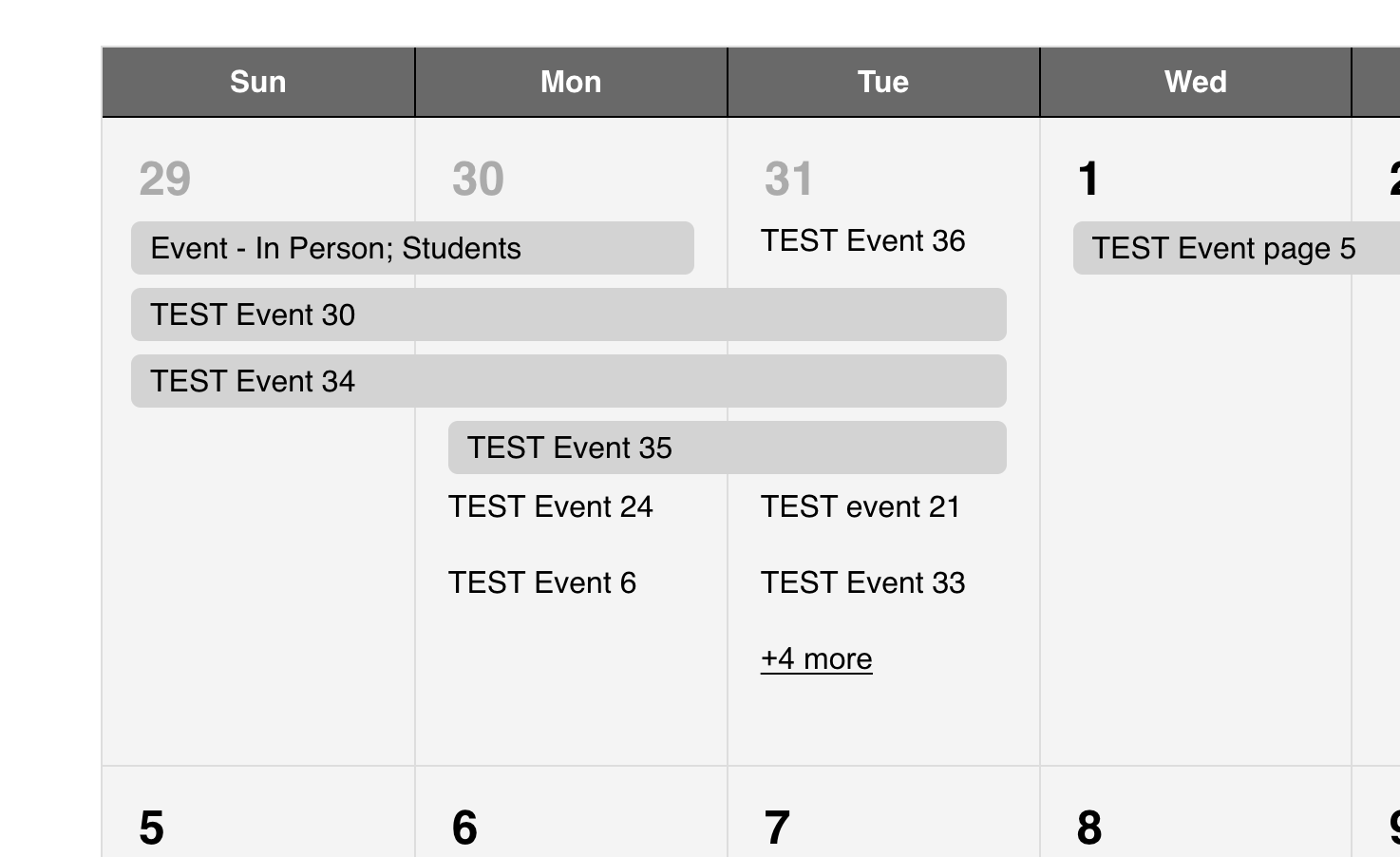 Multi-Day Event Example